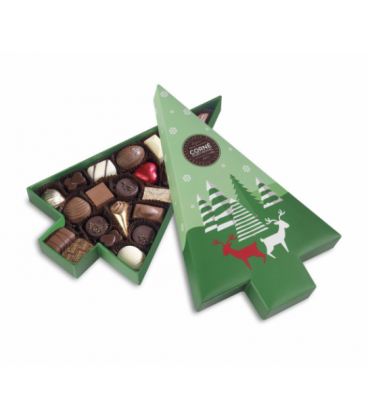Boîte Sapin de Noël garnie 23 chocolats