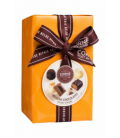Ballotin 51 chocolats assortis avec crème Papier Jaune et ruban marron
